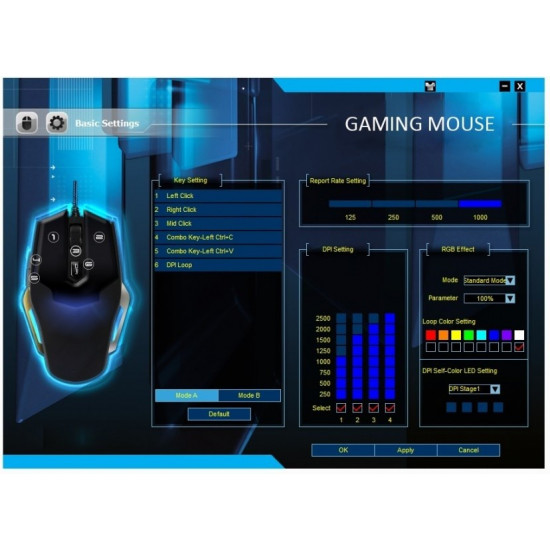 Gaming optical mouse USB FALCON