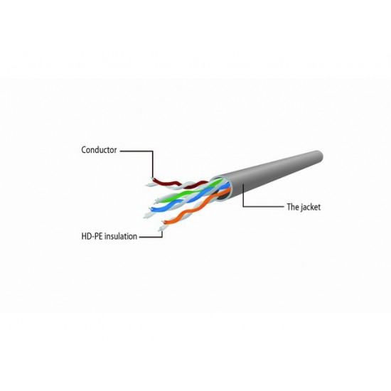 Patch cord RJ45 Cat.6 UTP 1m grey