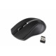 Wireless optical mouse, GALAXY black/silver, rubber surface