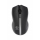 Wireless optical mouse, GALAXY black/silver, rubber surface