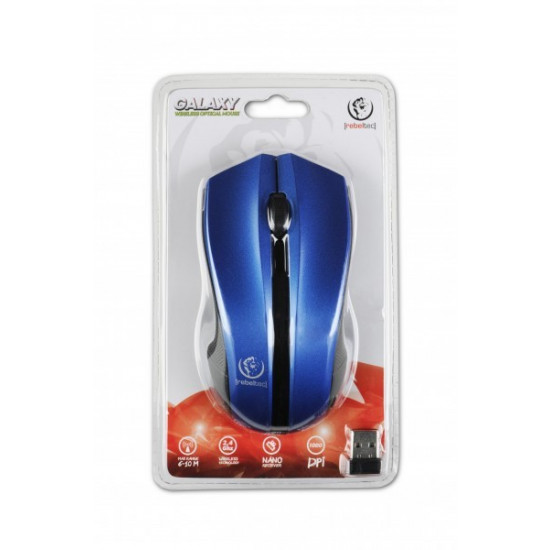 Wireless optical mouse, Galaxy Blue/Black