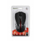 Wireless optical mouse, GALAXY black/red, rubber surface