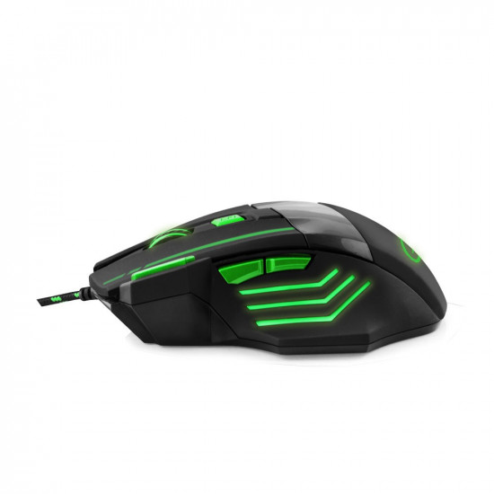 MOUSE WIRE FOR PLAYERS 7D Optical USB MX201 WOLF GREEN