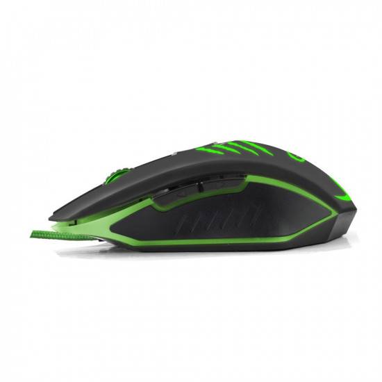 WIRED FOR PLAYERS MOUSE 6D Optical USB MX209 CLAW GREEN