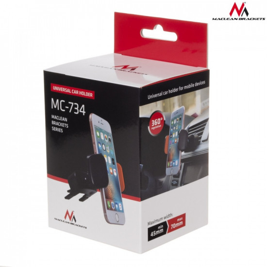 Car phone holder MC-734 on the box or the CD slot