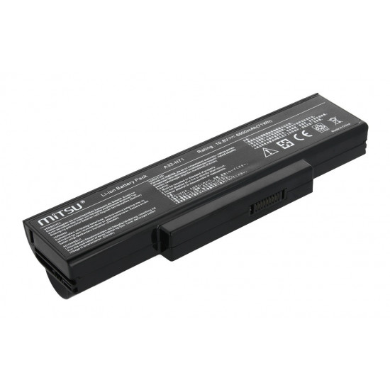 Battery for Asus K72, K73, N73, X77 6600 mAh (71 Wh) 10.8 - 11.1 Volt