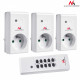 MCE153 remote controlled power sockets 3pcs. - programmable + remote control battery