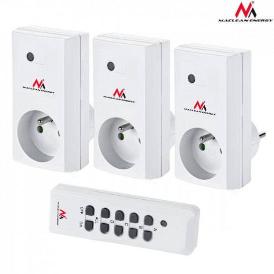 MCE153 remote controlled power sockets 3pcs. - programmable + remote control battery