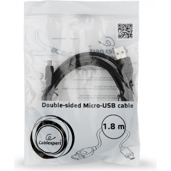 CABLE USB2 TO MICRO-USB DOUBLE/SIDED CC-USB2-AMMDM-6 GEMBIRD