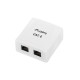 Surface mount box 2x RJ45 Cat.6 white