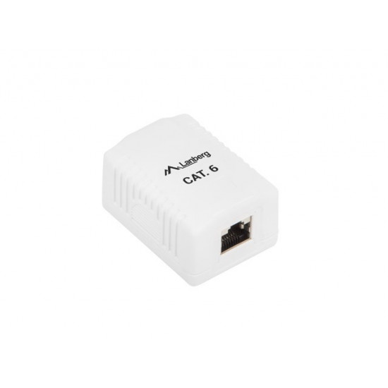 Surface mount box 1x RJ45 Cat.6 white