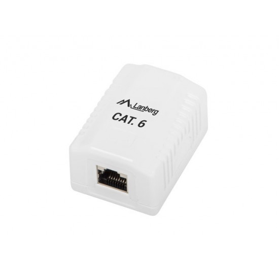 Surface mount box 1x RJ45 Cat.6 white