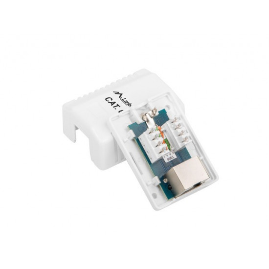 Surface mount box 1x RJ45 Cat.6 white