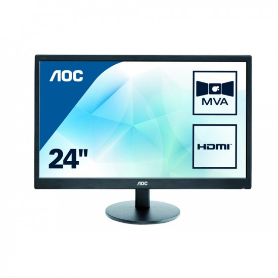 59,9cm/23,6inch (1920x1080) AOC M2470SWH Full HD MVA 16:9 5ms VGA 2x HDMI LS black