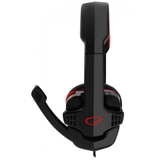 HEADPHONES WITH MICROPHONE FOR PLAYERS RAVEN RED