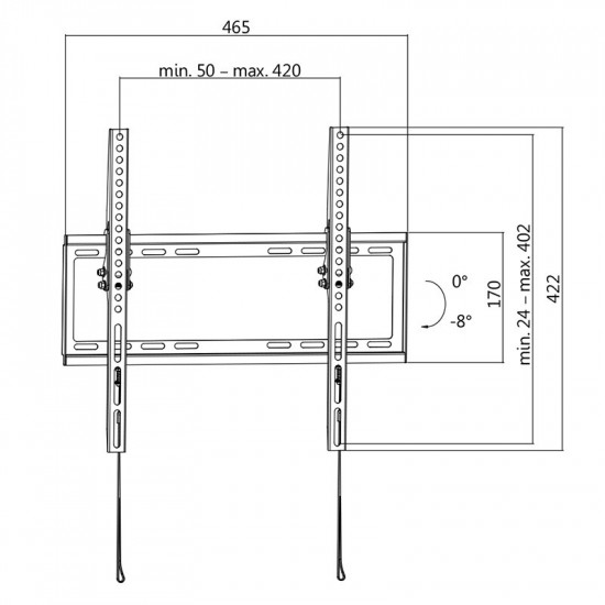 TV wall mount,tilt, 32-55', max.35kg