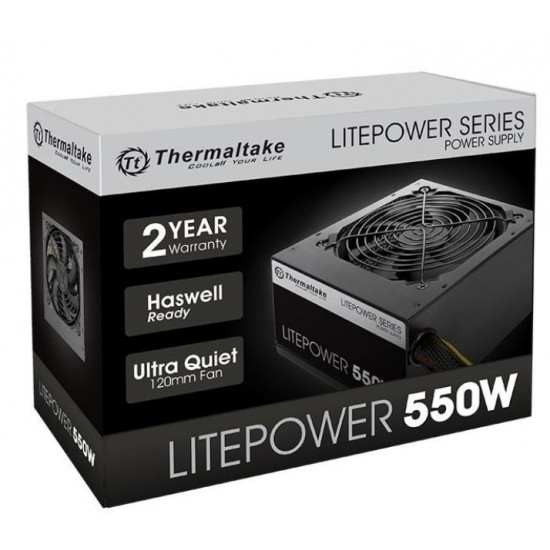 Litepower II Black 550W (Active PFC, 2xPEG, 120mm, Single Rail)