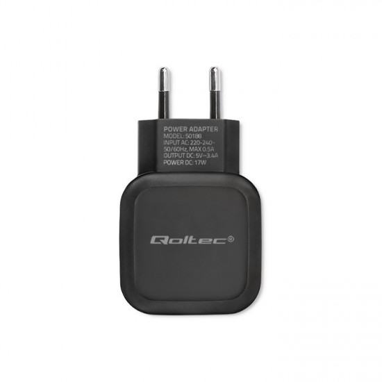 Qoltec 50188 mobile device charger Black Indoor