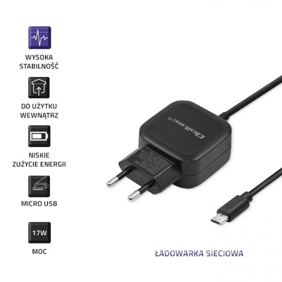 Charger 17W | 5V | 3.4A | USB + Cable Micro USB