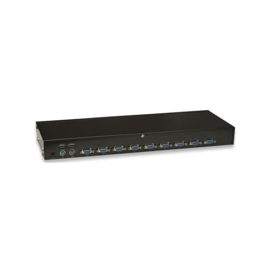 8-port KVM switch USB/PS2 z OSD, rack