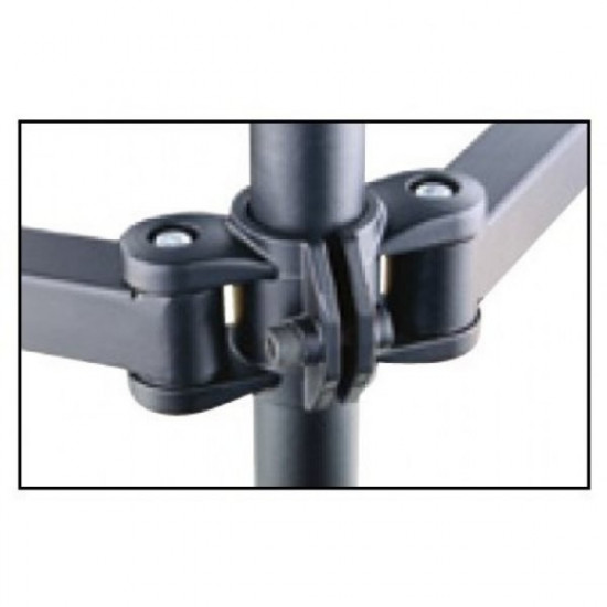 Double twin desk LED/L D monitor arm 13-27 inch Black