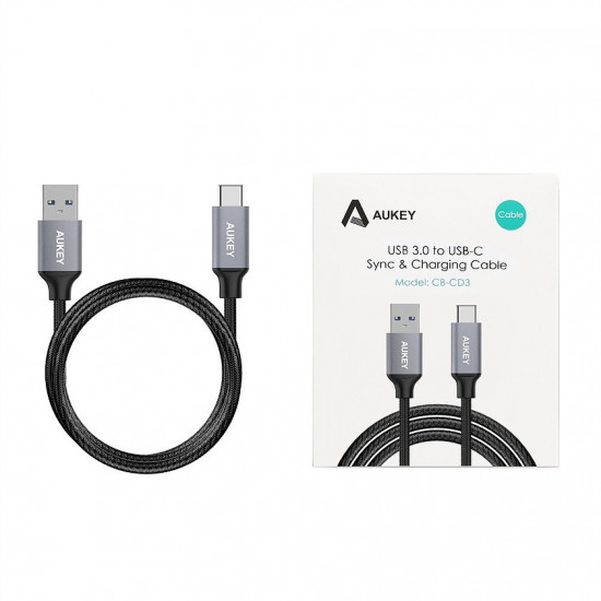 CB-CD3 nylon quick cable Quick Charge USB C-USB 3.0 | 2m | 5 Gbps