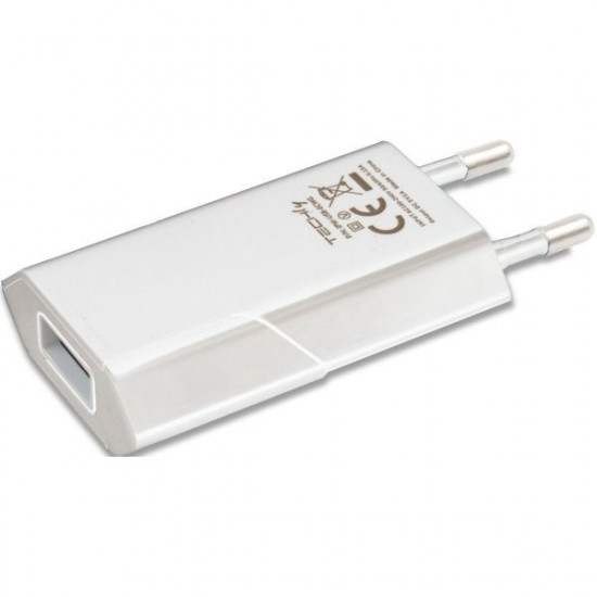 Slim USB charger 230V - 5V/1A white