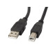 Cable USB 2.0 AM-BM 1.8M Ferryt black