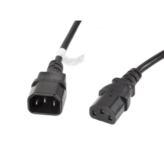 Extension power cable IEC 320 C13 - C14 VDE 3M Black