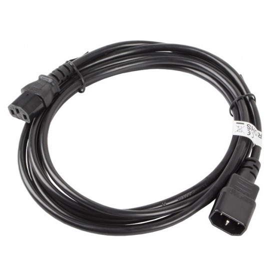 Extension power cable IEC 320 C13 - C14 VDE 3M Black