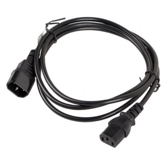 Extension power cable IEC 320 C13 - C14 1.8M black