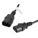 Extension power cable IEC 320 C13 - C14 1.8M black