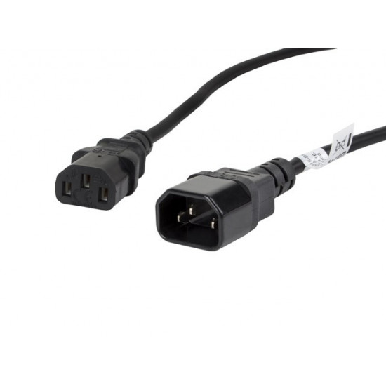 Power cord extension cord IEC 320 C13 - C14 VDE 1.8M black