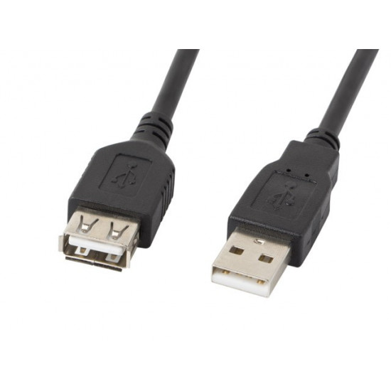 Extension cable USB 2.0 AM-AF black 1.8M