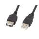 Extension cable USB 2.0 AM-AF black 1.8M