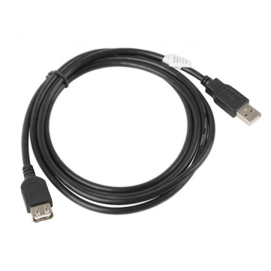 Extension cable USB 2.0 AM-AF black 1.8M