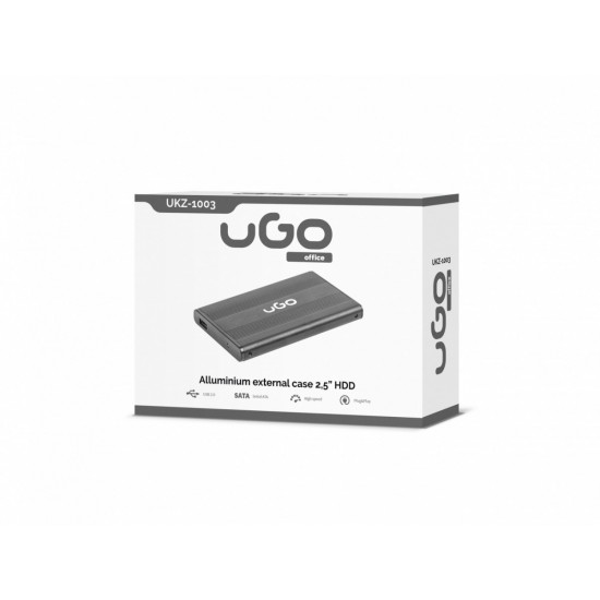 External HDD Enclosure 2,5& 39 & 39 USB 2.0 Aluminium