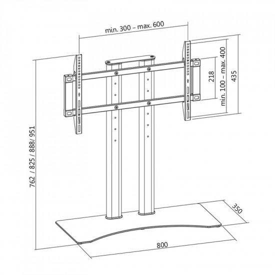 Free standing handle VESA 600x400, 37-65 