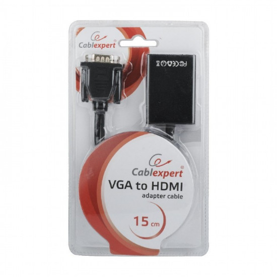 VGA to HDMI converter 15 cm black