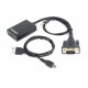 VGA to HDMI converter 15 cm black