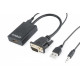 VGA to HDMI converter 15 cm black