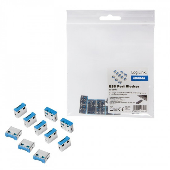 LOGILINK AU0046 USB port blocker 10x locks