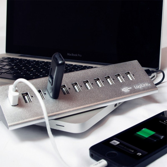 High USB 2.0 speed hub 10-port