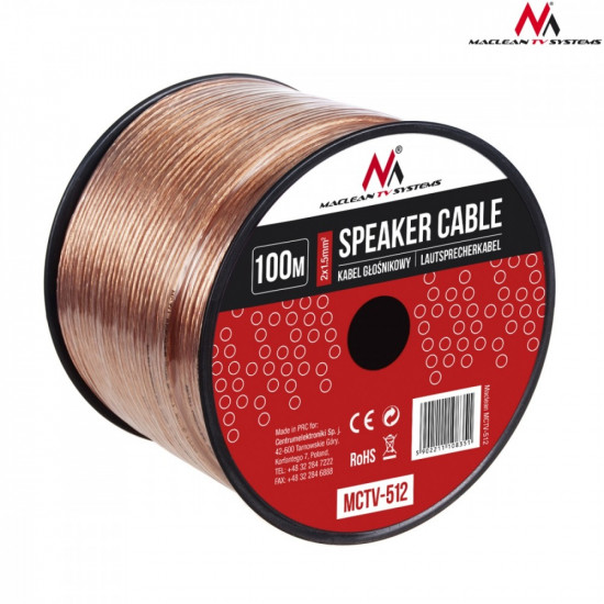 Speaker cable 100m MCTV-512 2x1.5mm2