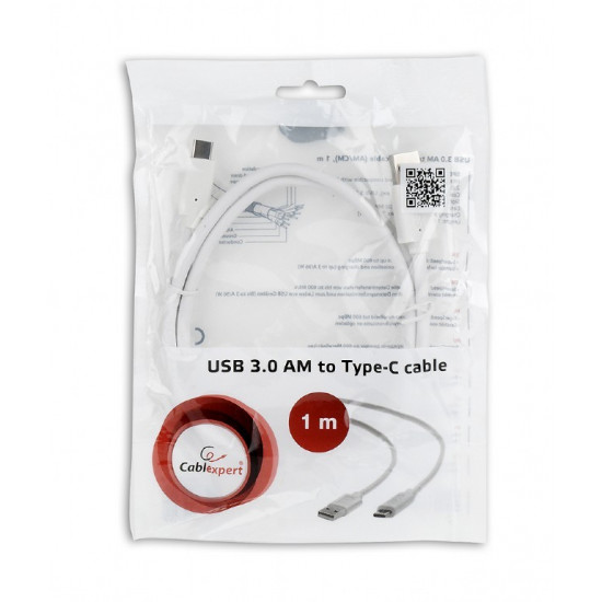 USB Cable 3.0 C AM/CM 1m/white