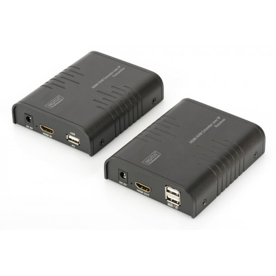 Extension cable/KVM Extender (HDMI + USB) up to 120m UTP or IP twisted pair UTP or IP, FHD 3D (set)