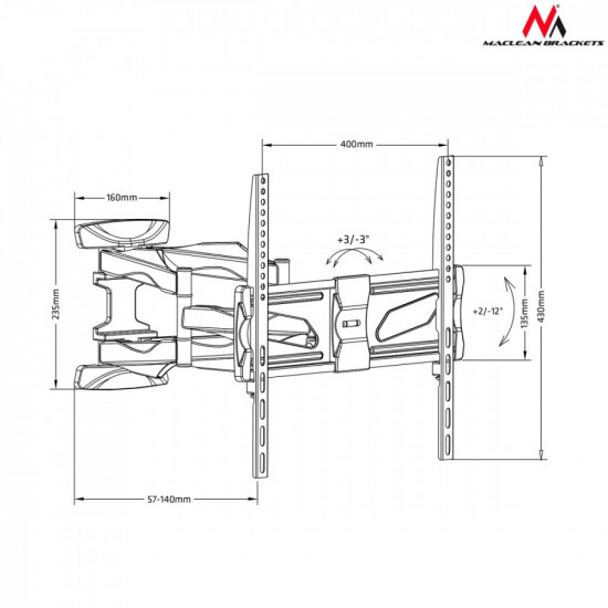 TV Bracket 26-55 inches MC-781 45kg