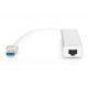 Hub USB 3.0, 3-ports Gigabit LAN adaptor