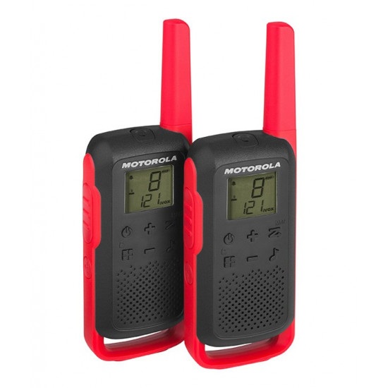 T62 PMR 446 WALKIE TALKIE BLACK-RED