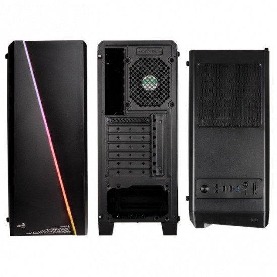 Computer case PGS CYLON RGB ADVANCE BLACK/USB3/ATX